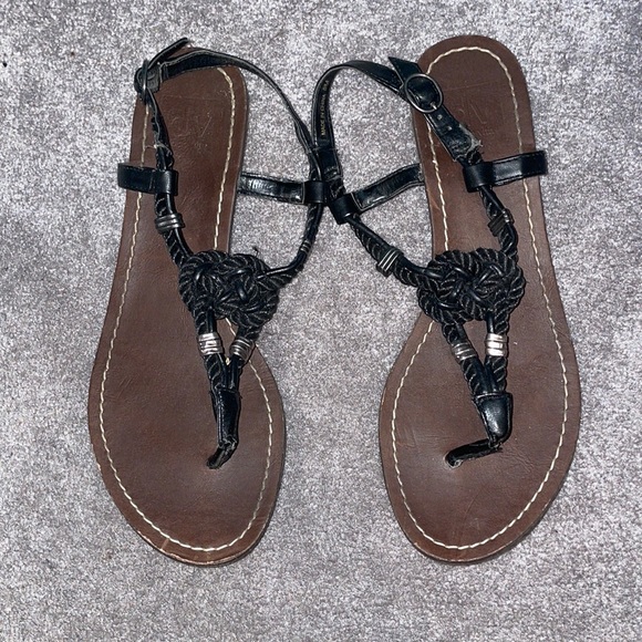 DV by Dolce Vita Shoes - Dolce Vita Black Sailor Knot Sandals, Size 8